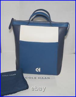NWT Authentic COLE HAAN GRAND SERIES Blue/Beige Laptop/ Backpack Bag