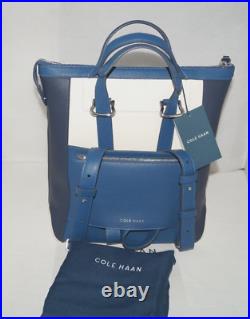 NWT Authentic COLE HAAN GRAND SERIES Blue/Beige Laptop/ Backpack Bag
