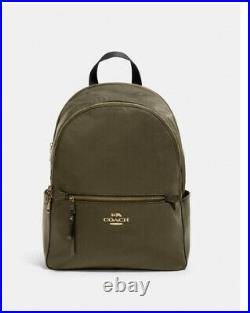 NWT COACH 91145 Addison Backpack laptop bag Nylon Leather Purse satchel tote
