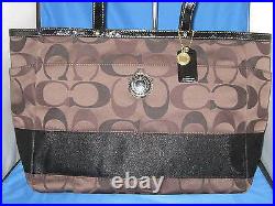 NWT Coach 20037 XL Signature Stripe Diaper LAPTOP BABY Bag Multifunction Tote