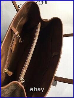 NWT Coach DRAWSTRING CARRYALL F57842 satchel shoulder bag SIGNATURE laptop