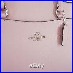NWT Coach F39022 Women Laptop Bag Crossbody Briefcase Leather Carnation Pink 398