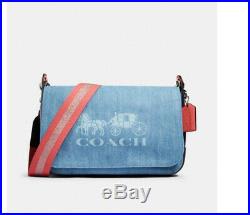 NWT Coach Jes Messenger 91137 Denim Crossbody Shoulder Bag laptop satchel tote