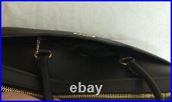 NWT Coach Laptop Bag f39023 signature tote satchel Brown Black
