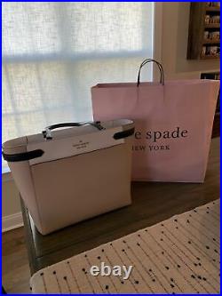 NWT Kate Spade Cameron Laptop Tote Bag Colorblock Leather Warm Beige FAST SHIP