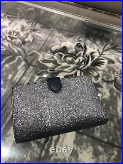 NWT Kate Spade Large Lola Glitter Tote bag Dusk Navy Laptop purse & Wallet Set