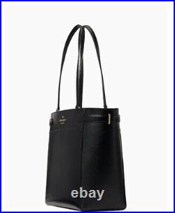 NWT Kate Spade Staci Laptop Tote Colorblock shoulder Bag satchel handbag black