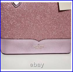 NWT Kate spade lola glitter tote laptop shoulder bag satchel Pink handbag