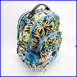 NWT Kipling KI0947 Seoul XL Backpack Laptop Travel Bag Nylon Jungle Leaves Multi