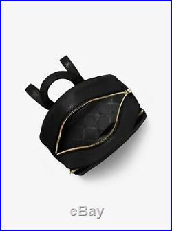 NWT Michael Kors Abbey Backpack Bag Black Medium Pebbled Leather laptop bag