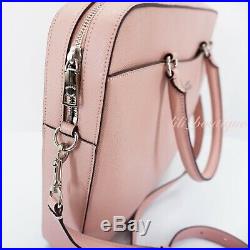 NWT New Coach F39022 Women Laptop Bag Crossbody Briefcase Leather Petal Pink 398