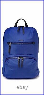 NWT Tumi Cora Backpack Shoulder Bag Dazzling Blue Nylon 5% Leather Trim Laptop