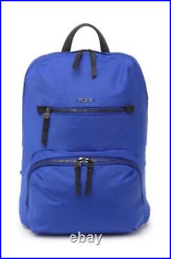 NWT Tumi Cora Backpack Shoulder Bag Dazzling Blue Nylon 5% Leather Trim New