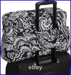 NWT Vera Bradley Iconic Weekender Travel Bag Deep Night Paisley Neutral