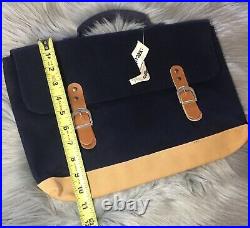 NWT Vintage Executive Bags by Bagworks Ft Worth Blue Denim Hand Bag With Leather