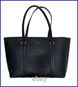 Nanette Lepore Ramona Pebble Laptop 13 Tote with Compartment Black NWT $128