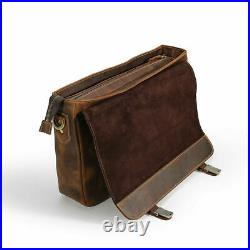 New 15 Men's Leather Vintage Laptop Messenger Handmade Briefcase Bag Satchel