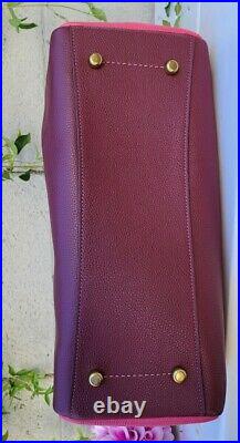 New Coach Lora Carryall satchel 654 colorblock shoulder bag laptop tote leather