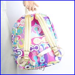 New Coach Poppy Pop C Grafitti BackPack Book Bag Lap Top Bag F19432 New RARE