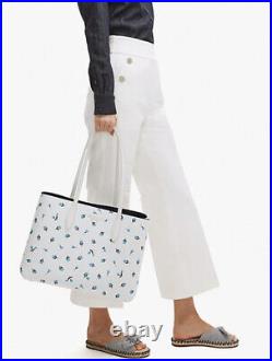 New Kate Spade All Day Dainty Bloom Large white Tote Fits 13 Laptop
