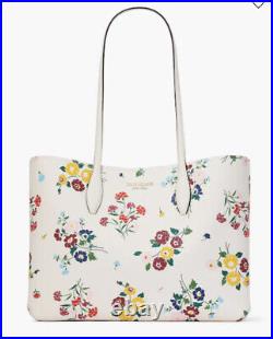 New Kate Spade All Day Floral Bouquet Toss Large Tote Bag Fits 13 Laptop