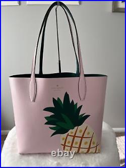 New Kate spade large pineapple tote colada + Wristlet Pink Multi Fits 13 Laptop