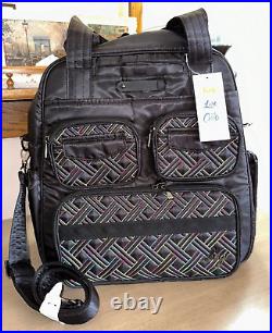 New LUG Puddle Jumper LE Overnight Work Tote bag Black withRainbow stitch