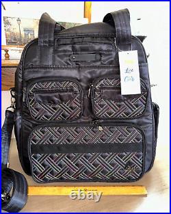 New LUG Puddle Jumper LE Overnight Work Tote bag Black withRainbow stitch