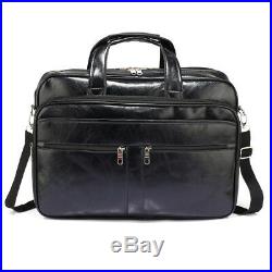 New Style Men's Women's Shoulder Office Laptop Briefcase Bag Black