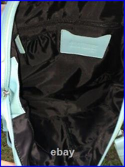 New Tiffany Light Blue Jack Georges Leather Tote Laptop? Bag Satchel Purse
