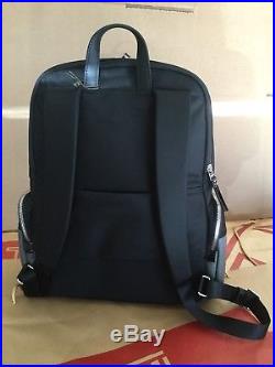 New Tumi $345 Calais Voyageur Backpack Laptop Bag Black & Earl Grey 79109