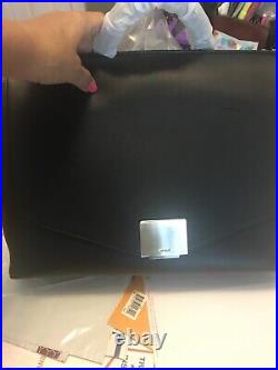 New Tumi Mariella Tavi Satchel Black Leather Backpack Tote Laptop Handbag $895