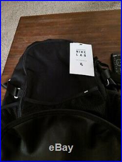 Nike NikeLab Backpack Black Mesh Leather Mens Womens School Book Bag Laptop