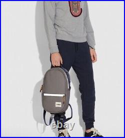 Nwt Coach Grey Leather Pacer Backpack 78829 Handbag Bag Shoulder Laptop Travel