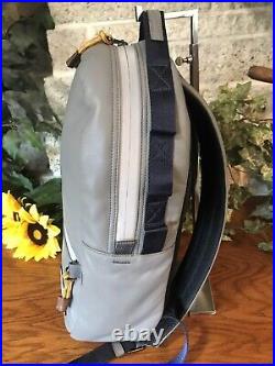 Nwt Coach Grey Leather Pacer Backpack 78829 Handbag Bag Shoulder Laptop Travel