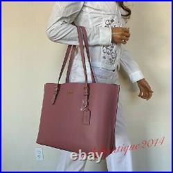 Nwt Coach Mollie Leather Large Tote Shoulder Bag Handbag True Pink 1671 $378