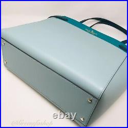 Nwt Kate Spade Staci Large Laptop Tote Shoulder Bag Mint Multi Leather Purse