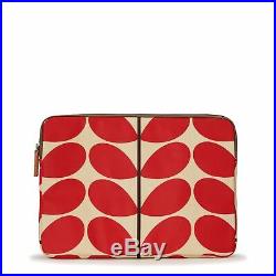 Orla Kiely Womens Solid Stem Red 15 Laptop Tablet Case Bag Zip Around