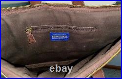 PENDLETON Red Wool blanket & leather top zip slim laptop shoulder bag EUC
