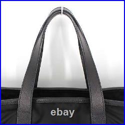 PRADA Black Nylon Leather Shoulder Tote Satchel Crossbody Travel Laptop Bag