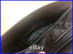 PRADA Men's Women's V407 Black Nylon & Leather Business Bag Laptop Bag GOOD