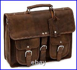 Porterbello Leather Satchel Briefcase Laptop Man Bag