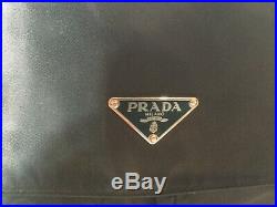 Prada Messenger Laptop Shoulder Bag Black Tessuto Nylon Authentic Mens Womens