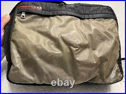 Prada Sport Briefcase Travel Laptop Bag Purse Black With Clear Pocket Vintage