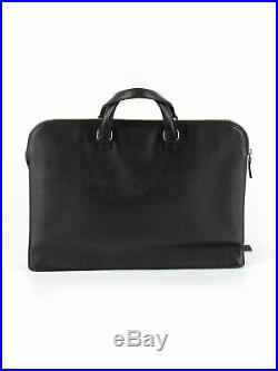 Prada Women Black Leather Laptop Bag One Size