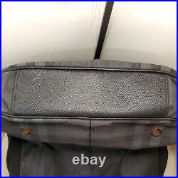 Preowned Burberry Black Check Nylon Leather Laptop Bag