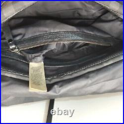 Preowned Burberry Black Check Nylon Leather Laptop Bag