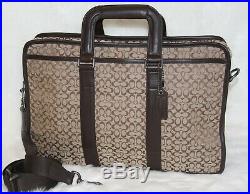 RARE! NWT! COACH Womens Large Signature Embassy Brief Briefcase Laptop Bag $348