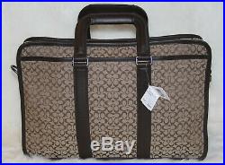 RARE! NWT! COACH Womens Large Signature Embassy Brief Briefcase Laptop Bag $348