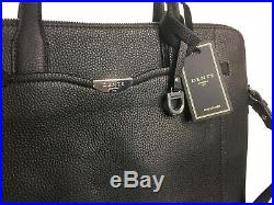RRP£175 DENTS Womens Black Leather Tote Bag LB7615 briefcase laptop BNWT new